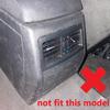 For BMW 3 Series E90 2005 - 2012 ABS Car Rear Air Condition Air Vent Outlet Anti-kick Cover Trim Carbon Fiber Texture / Silver
