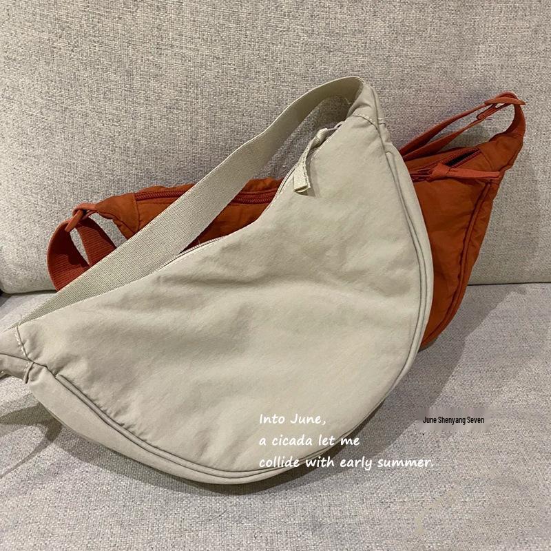 Urban Minimalist Women's Nylon Crossbody Dumpling Bag