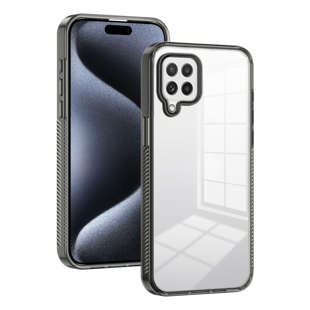 KEYSION Transparent Phone Case for Samsung A22 4G A22 S 5G A12 TPU+PC Anti-slip Clear Shockproof Phone Cover for Galaxy M12 M32