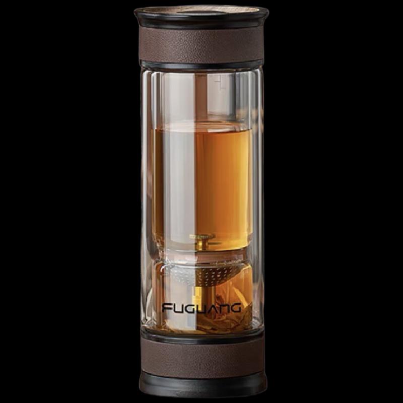 Fuguang Time Hourglass Double Wall Glass Tea Infuser