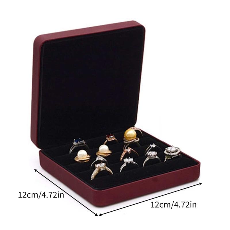 Jewelry-Ring Organizer Box Portable Small Storage Display-Case Fashion Ring Tray Holder Showcase for Travel or Home