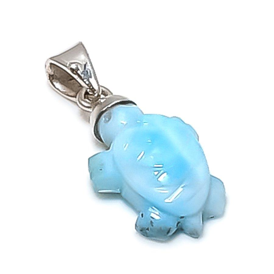 

Natural Larimar Gemstone Handmade 925 Sterling Silver Jewelry Pendant 1.10 s4g32