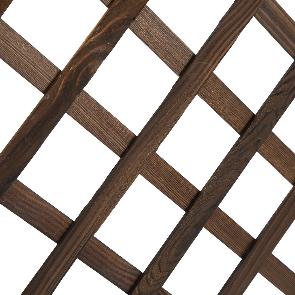 Garden Planter With Trellis 45L Raised Bed For Climbing Plants Vines Flowers Outdoor Planter Box For Patio 72.5 X 31.5 X 149.5 Cm Carbonised Finish