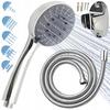 Shower Set with 5-function Handset, Hose, Shower Holder