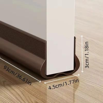 1pc 93cm/36.61in Soundproof Door Bottom Sealing Strip Insect Prevention Self-adhesive Draught Excluder Home Weather Stripping