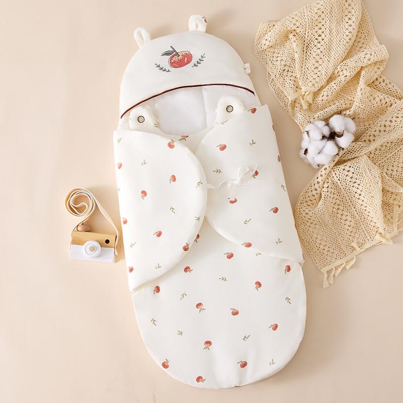 Newborn Swaddle Sleep Sack 350g Thick Cotton Baby Wrap Anti-Startle Infant Sleeping Bag
