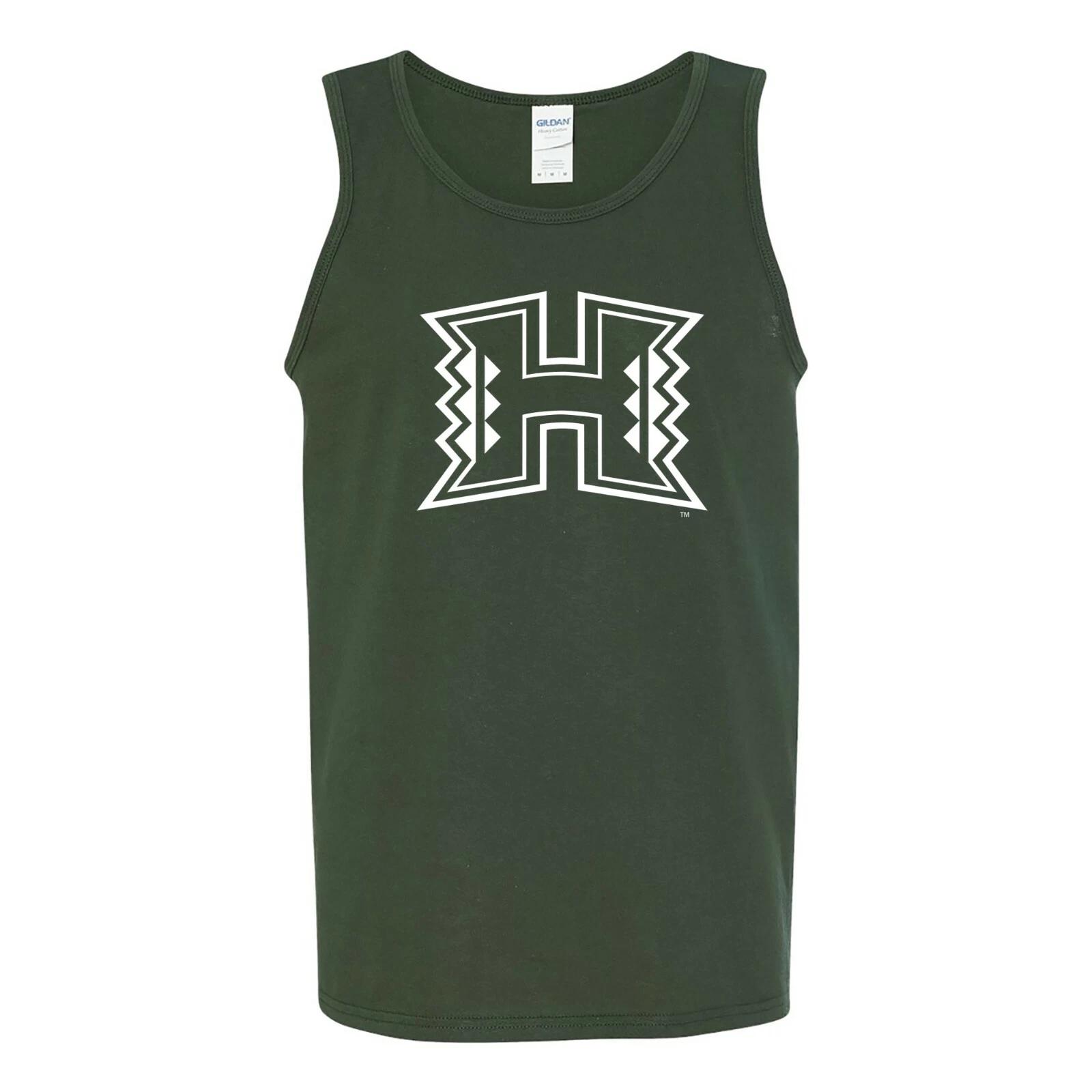 Hawaii Rainbow Warriors Primary Logo University Sports Team Tank Top - Forest M