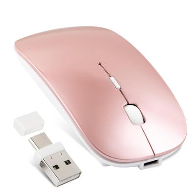 Maus Bluetooth, wiederaufladbare kabellose Maus, leise, wiederaufladbar, dünn, klein, kabellose Maus, 3DPI-Modus, hochpräzise, tragbar, kompatibel mit TELEC