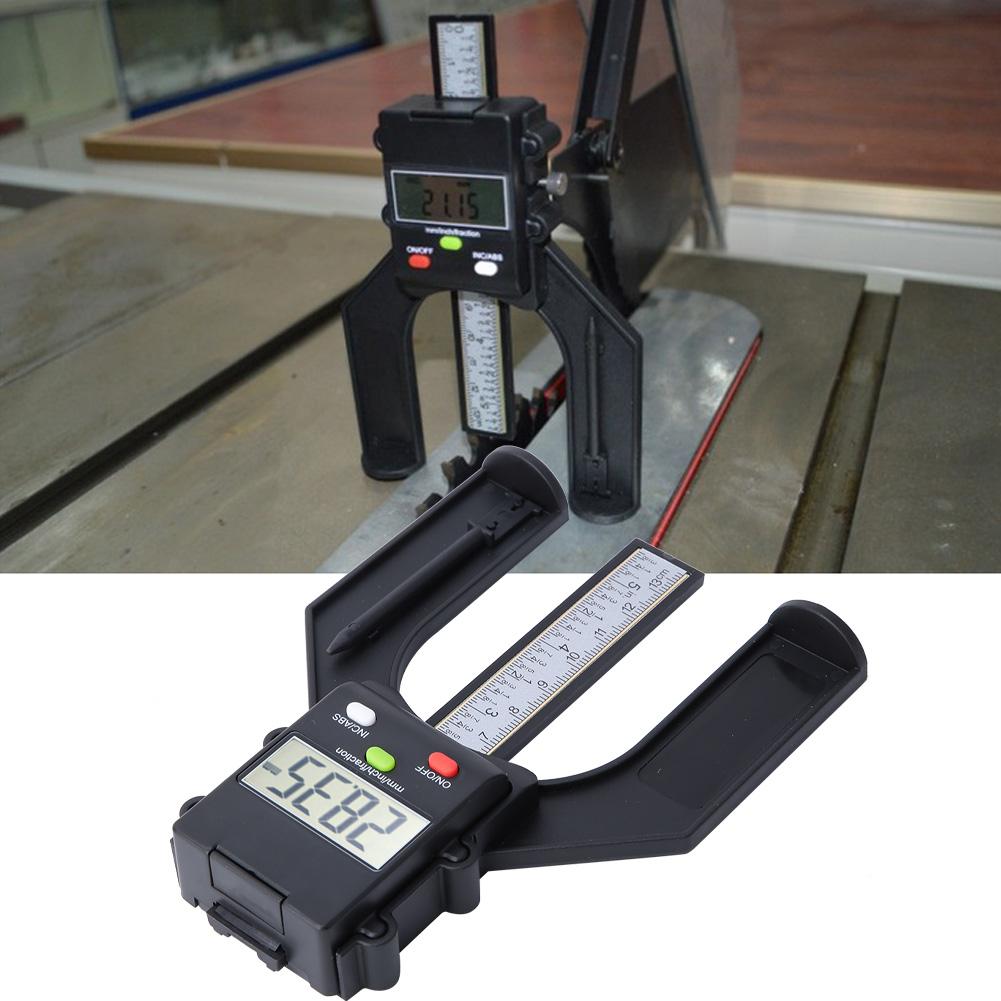 1Pcs 80mm Magnetic LCD Display Digital Depth Gauge Woodworking Hand Measuring Ruler