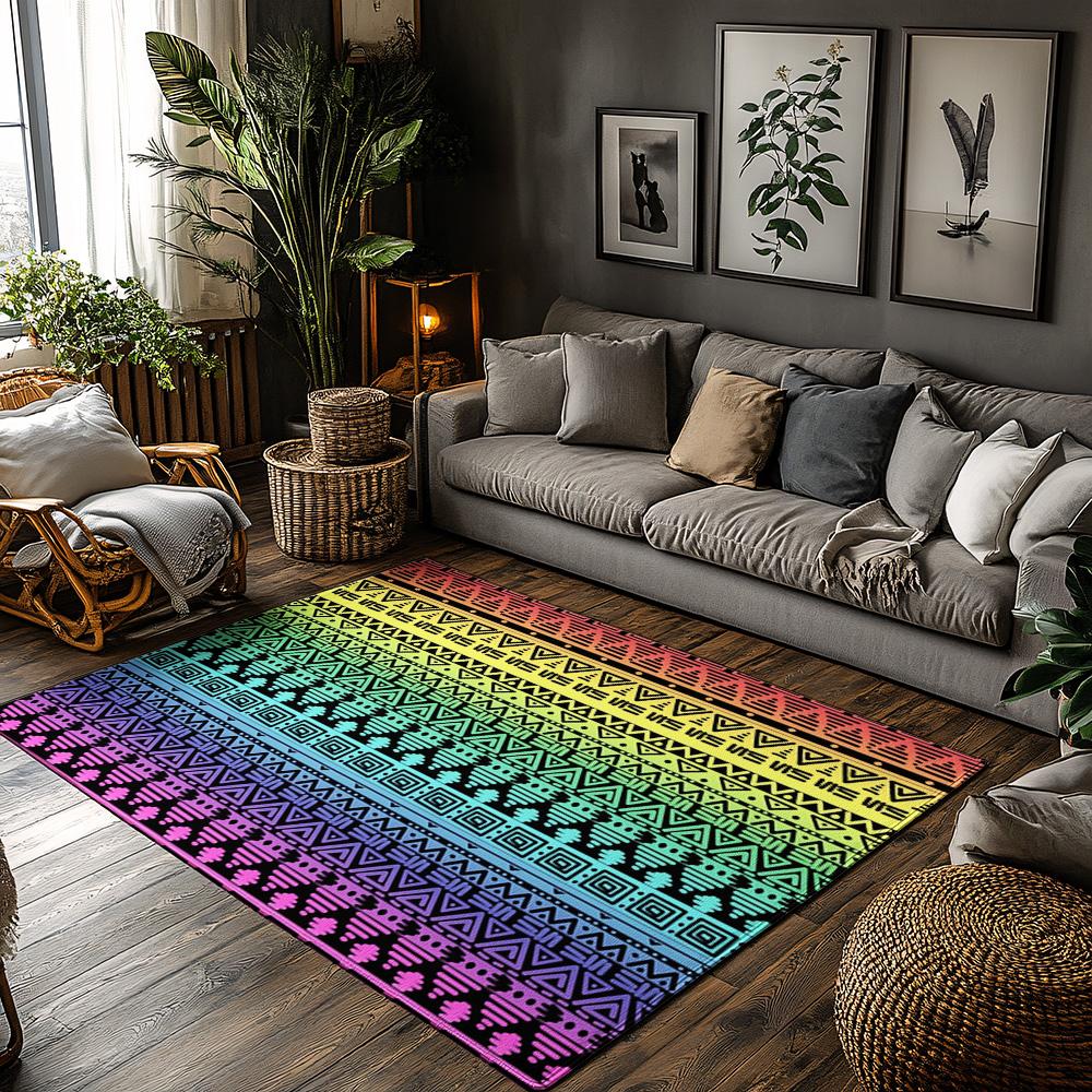 

Boho Rainbow Doormat Washable Non Slip Indoor Outdoor Rugs Modern Abstract Home Decor Area Rugs Welcome Mat Floor Mats 50x80cm