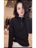 Women's High Neck Hooded Solid Sweatshirt - 2025 Spring/Autumn Fashion, Loose & Versatile Style