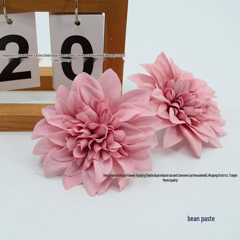 Dahlia Silk Flower Head, Hairpin & Wreath Set for Decorations & Hats