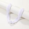 Exaggerated imitation pearl necklace, noble temperament, light luxury, multi-layer trend collarbone chain, advanced sense