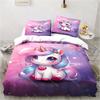 Cartoon Unicorn Pattern Bedding Bedroom Home Decoration Pillowcase Duvet Cover Bed Sheet Set Children's Room Bedding Set Luxury