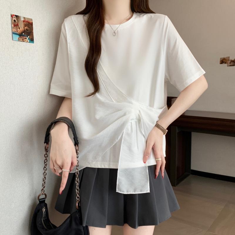 Plus Size Women s Chiffon Layered Short-Sleeve Top - Summer 2026 Collection L
