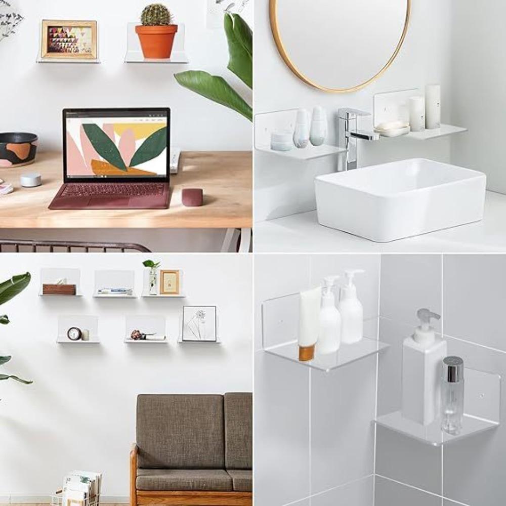 Small Acrylic Floating Shelves Wall Hanging Hanging Shelves Wall Shelves  Smart Speaker Action