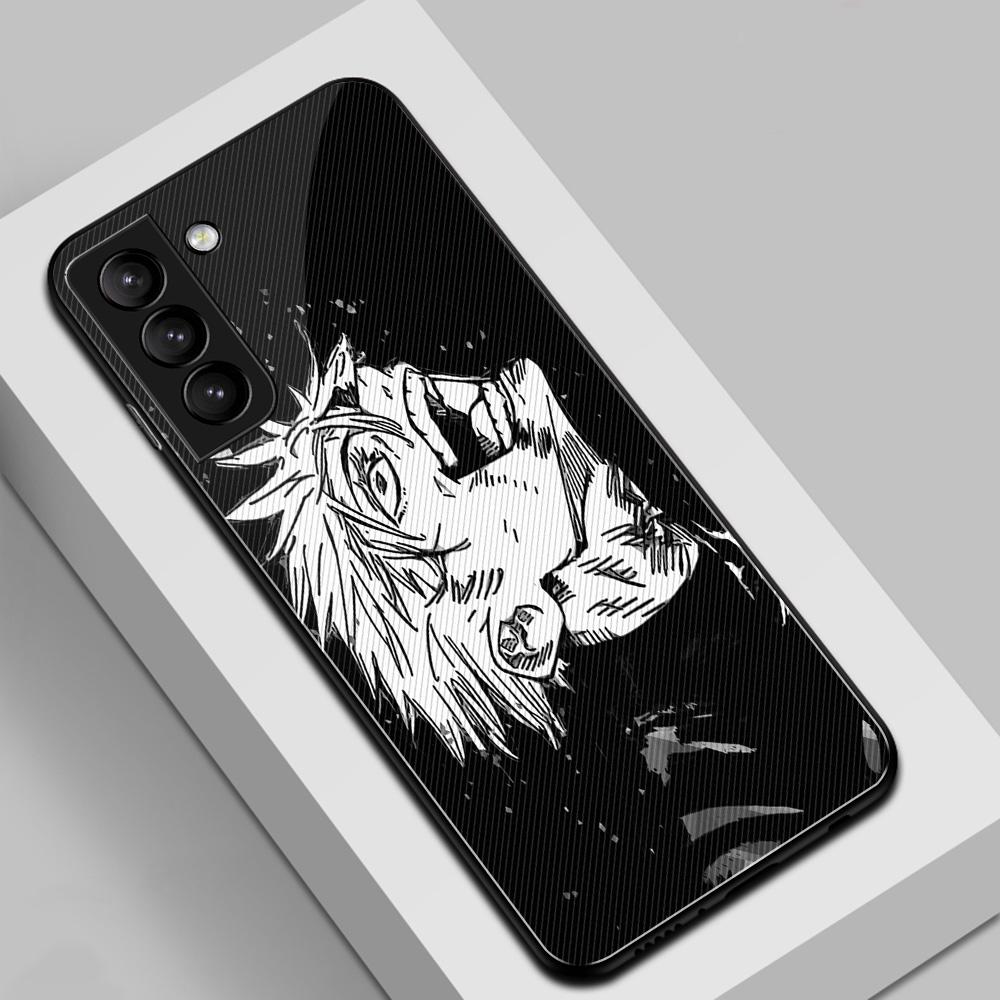 

Для S20 FE 5g аниме дзюдзюцу кайсен стеклянный чехол для телефона Samsung Note 8 9 10 20 S22 S21 Ultra S8 S9 S10 S10E Plus FE чехол Samsung S8