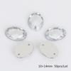 Round Multi-Faceted Acrylic Rhinestones with Double-Hole Flat-Back for Jewelry Accessories