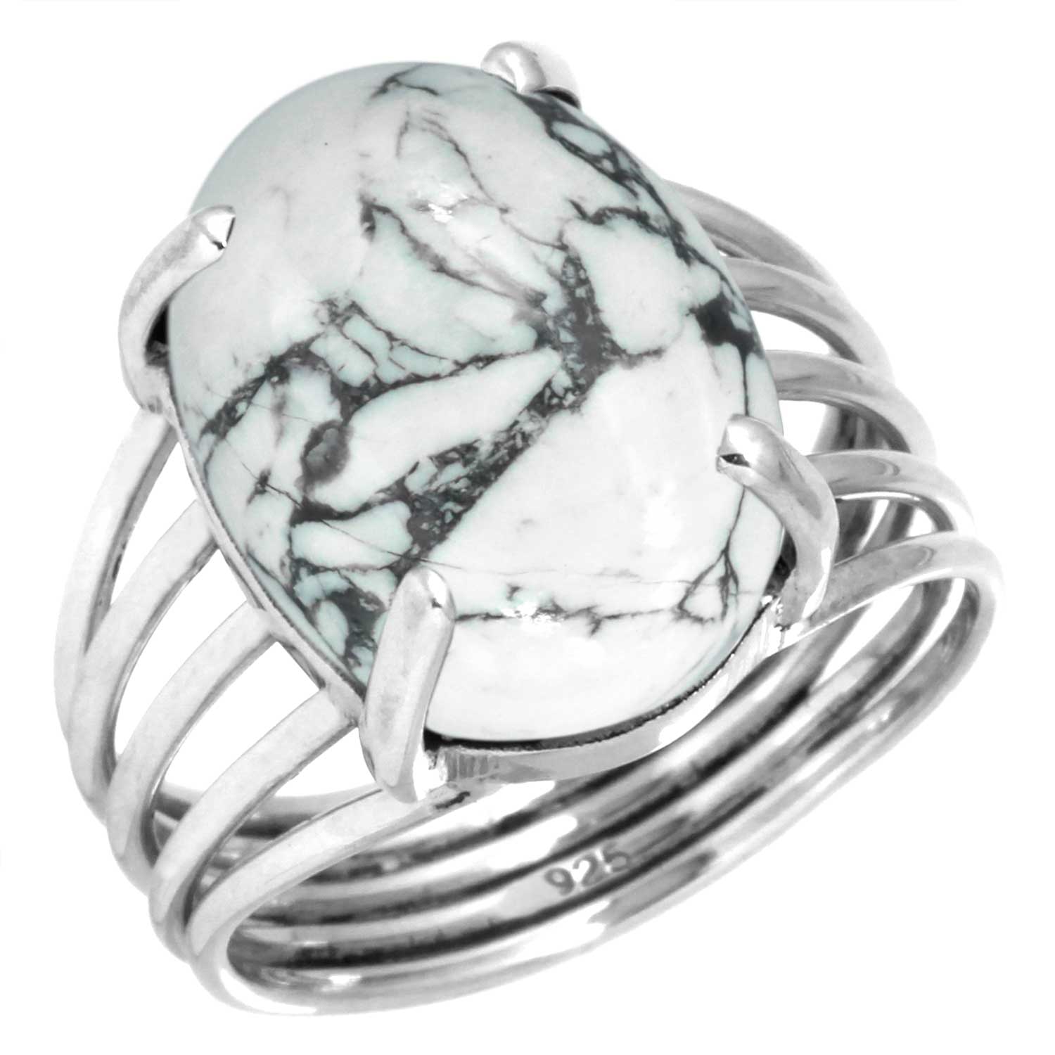 

Кольцо из стерлингового серебра 925 пробы Женское с драгоценным камнем Ручная работа Ювелирное изделие Подарок на день рождения Сумасшедший кружевной агат Далматин Дендрит Опал Эвдиалит Говлит К2 Яшма Коктейльное 7