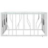  Coffee Table, Silver, 80x80x40 Cm, Stainless Steel and Glass