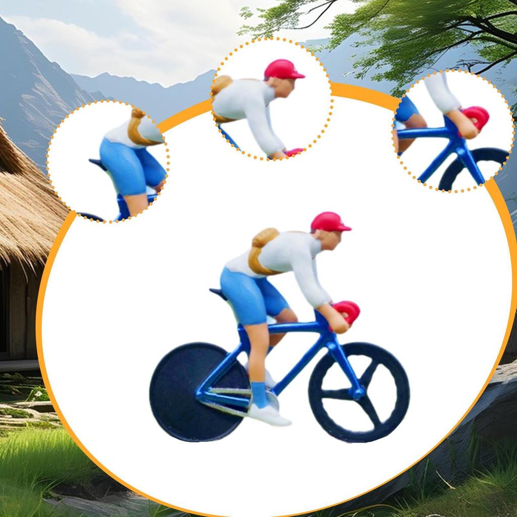 1/64 Cyclist Collectible Figure for Micro Landscape Setup