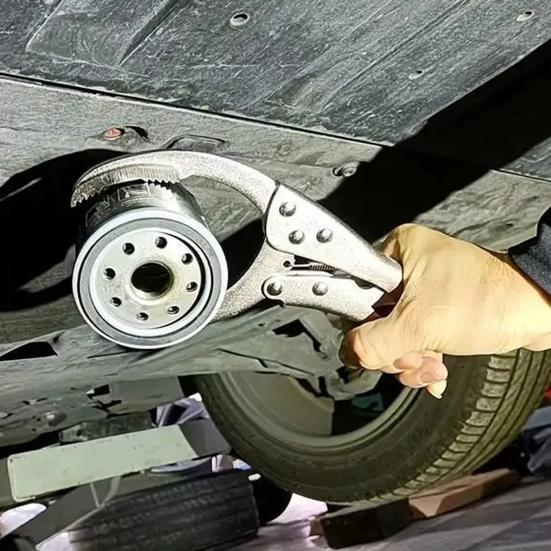 Oil Filter Pliers Heavy Duty Metal Adjustable Oil Filter Wrench Multi-functional Oil Filter Removal Tools Car Accessories