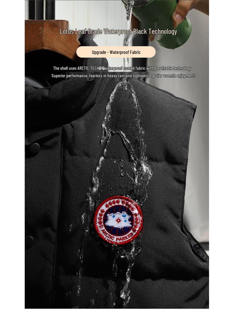 Men's Goose Down Thickened Winter 2025 Sleeveless Vest - Fashionable Outerwear