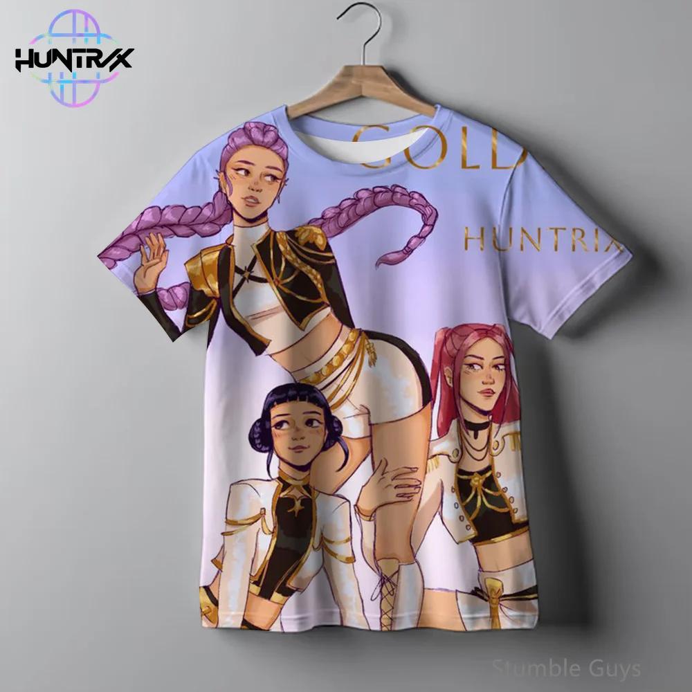 Kids T-shirts 3D Cartton Kpop Demon Hunters Casual Fashion Short Sleeve T-Shirt