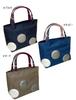 [HARUBE] Kyoto Naniwaya Leichte Nylon-Tragetasche, Handtasche, Handgefärbt, Elegant, Damen # J5-384 [Grau] (Marine (Kontrastblau))