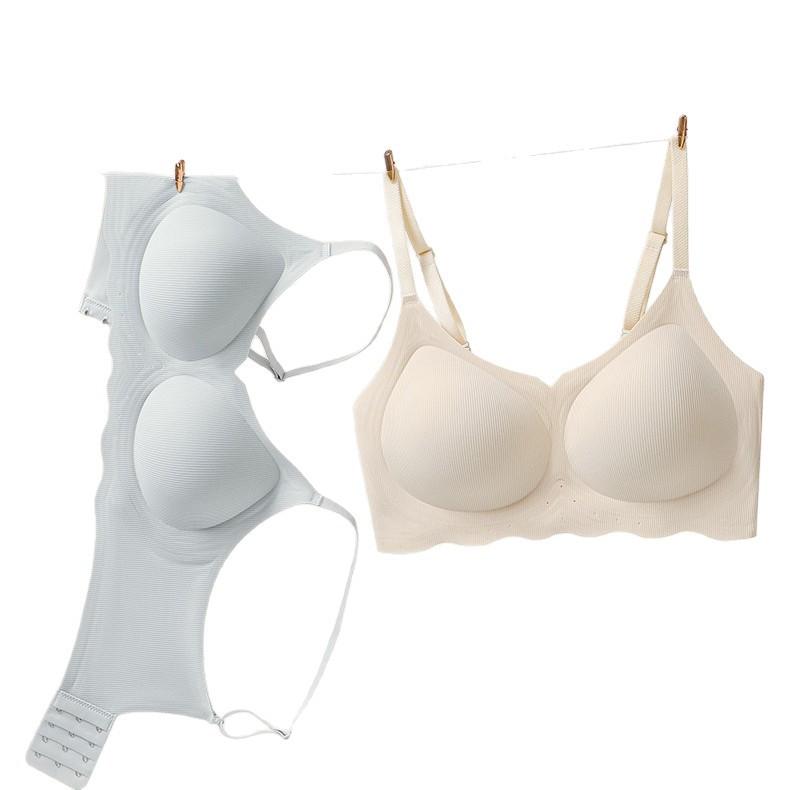 Traceless Underwear Women's Small Breasts Gather and Show Big Upper Support Ultra-thin Cup Bra Bra Cover