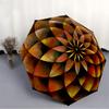 1pc Circular Mandala Pattern Automatic Umbrella - Automatic Opening And Closing, Sturdy Iron Frame, Portable Folding Design Yy251018221