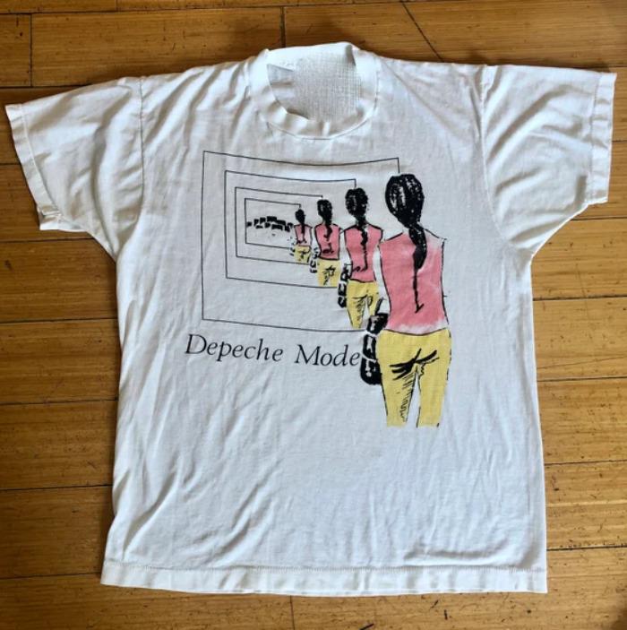 Винтажная Футболка Depeche Mode Dreaming Of Me Хлопок Белый S-234XL Унисекс Футболка XXXL