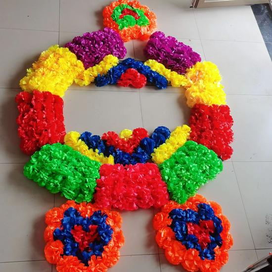 

Eco-friendly Waterproof Turtle Back Silk Flower Wreath