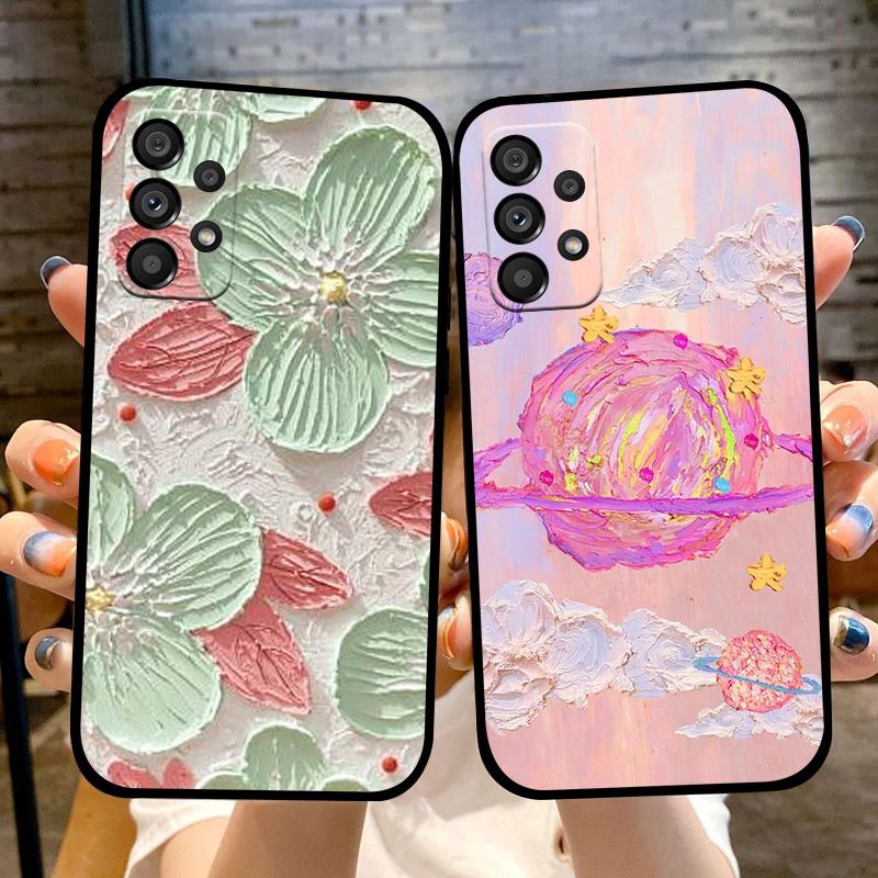 Cute Cartoon Printing Coque For Samsung A33 A53 A73 Case Soft Silicone TPU Phone Cover For Samsung Galaxy A72 4G 5G Protector
