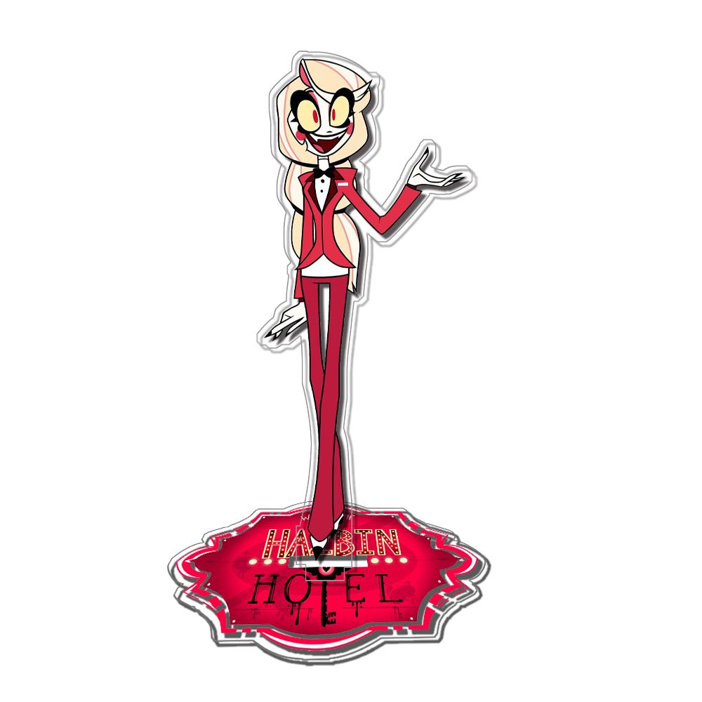 Hazbin Hotel Alastor Angel Dust Charlie Octavia Stella Standee Anime Game Collection Acrylic Material DIY Desktop Decoration Toy