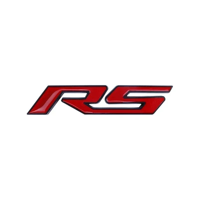

3D Metal Red Black Logo RS Emblem Letters Car Badge Trunk Decal For Chevrolet Chevy Blazer Onix Sonic RS Stikcer Accessories