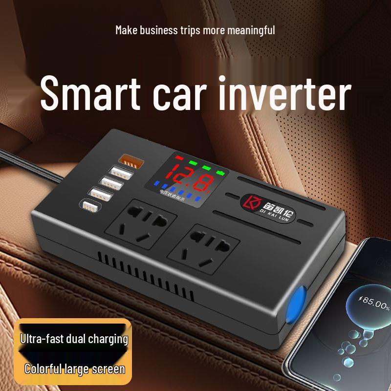 Leistungsstarker 12V/24V auf 220V Auto-Wechselrichter & Schnellladegerät für Limousine/LKW