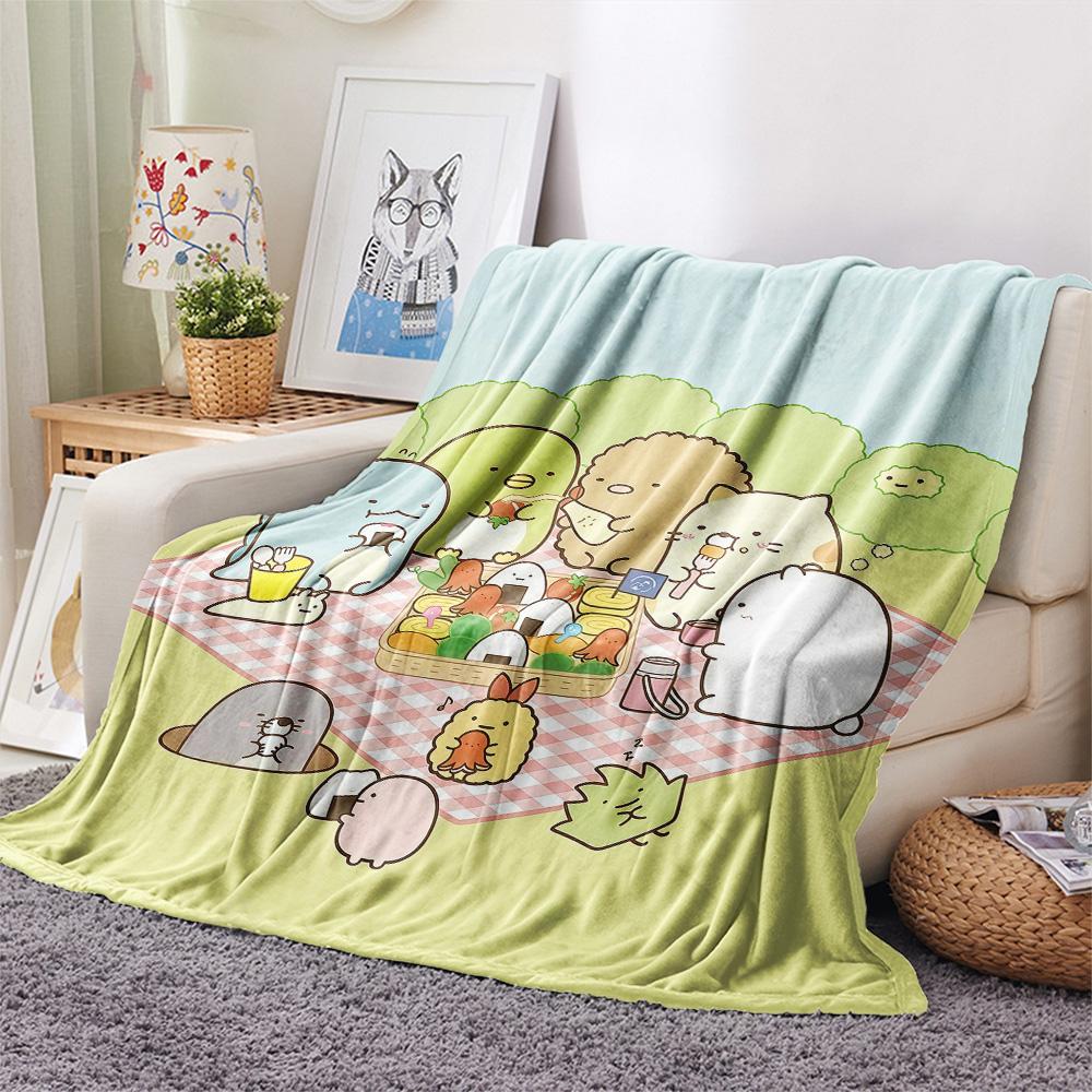 Sumikko Gurashi Flannel Blanket, High quality Comfortable for All Seasons, Home Decor, Warmth and Comfort