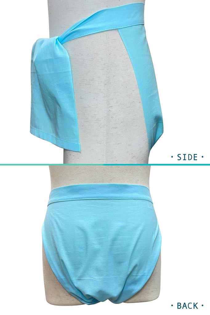 Edoten Etchu Fundoshi (Loincloth) - Made In Japan, 100% Cotton, Tenugui Fabric, Stylish, Men's, One Size Fits All, Light Blue