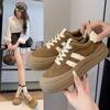 Velvet German Training Shoes Women's 2025 New Winter Retro Platform Two Cotton Sports Shoes Versatile Casual Board Super Soft Cotton Shoes