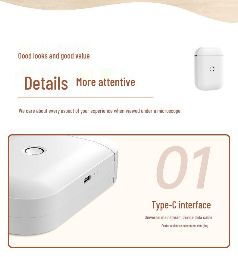 Imprimantă termică portabilă mini Bluetooth pentru etichete pentru uz casnic cu note adezive