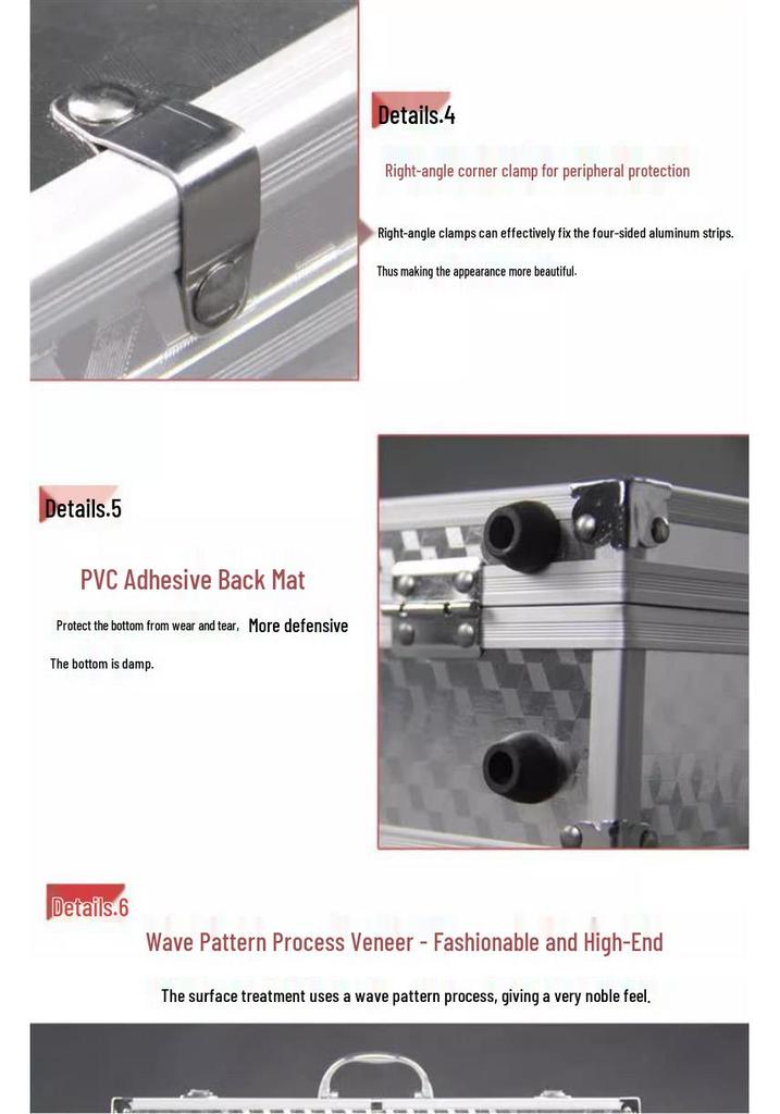 KTV Portable Wireless Microphone Storage: 2-Piece Aluminum Case for Handheld & Lavalier Mics.