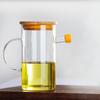 Glass Oil Dispenser Set with Bamboo Lids