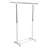 Otto White Freestanding Clothes Rack On Wheels - Single