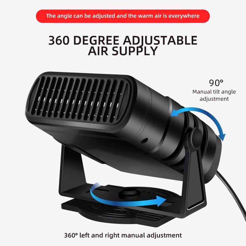 Car Cooling & Heater Fan 12V 120W Auto Windshield Anti-Fog Electric Heating Dryer Defogging Demister Defroster 12V 120W Heating