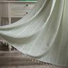 Stripe Embroidery Solid Color Kitchen Valance American Style Country Style Semi-shading Bay Window Bedroom Living Room Curtain