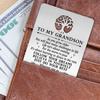 To My Grandson I Love You Wallet Card, Engraved Metal Wallet Insert Card with Love Note from Grandpa Grandma, Inspirational Gifts Graduation