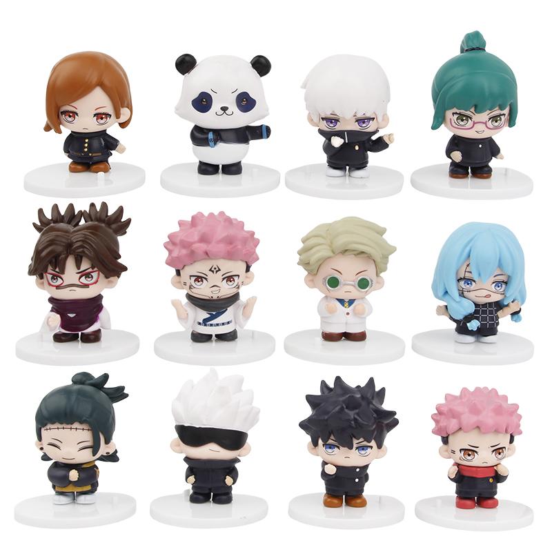 

12pcs/set Animation Jujutsu Kaisen Itadori Yuji Gojo Satoru Ryomen Sukuna Megumi Kugisaki Action Figure Collection Anime Model No Box