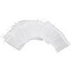 100pcs Small Mesh Bags Drawstring Sheer Organza Bags for Candy Weeding Jewelry White