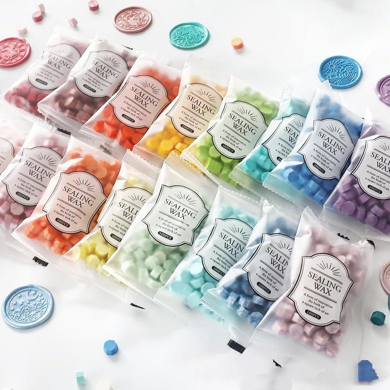 100 Stück Retro Siegelwachs Siegelstempel Wachsperlen Scrapbook-Material Hochzeit Geburtstagsparty Einladungsstempel DIY Stempeldekoration